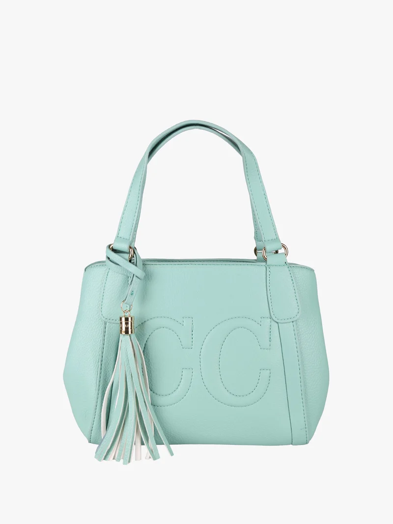 Borsa donna mini tote in ecopelle - verde chiaro