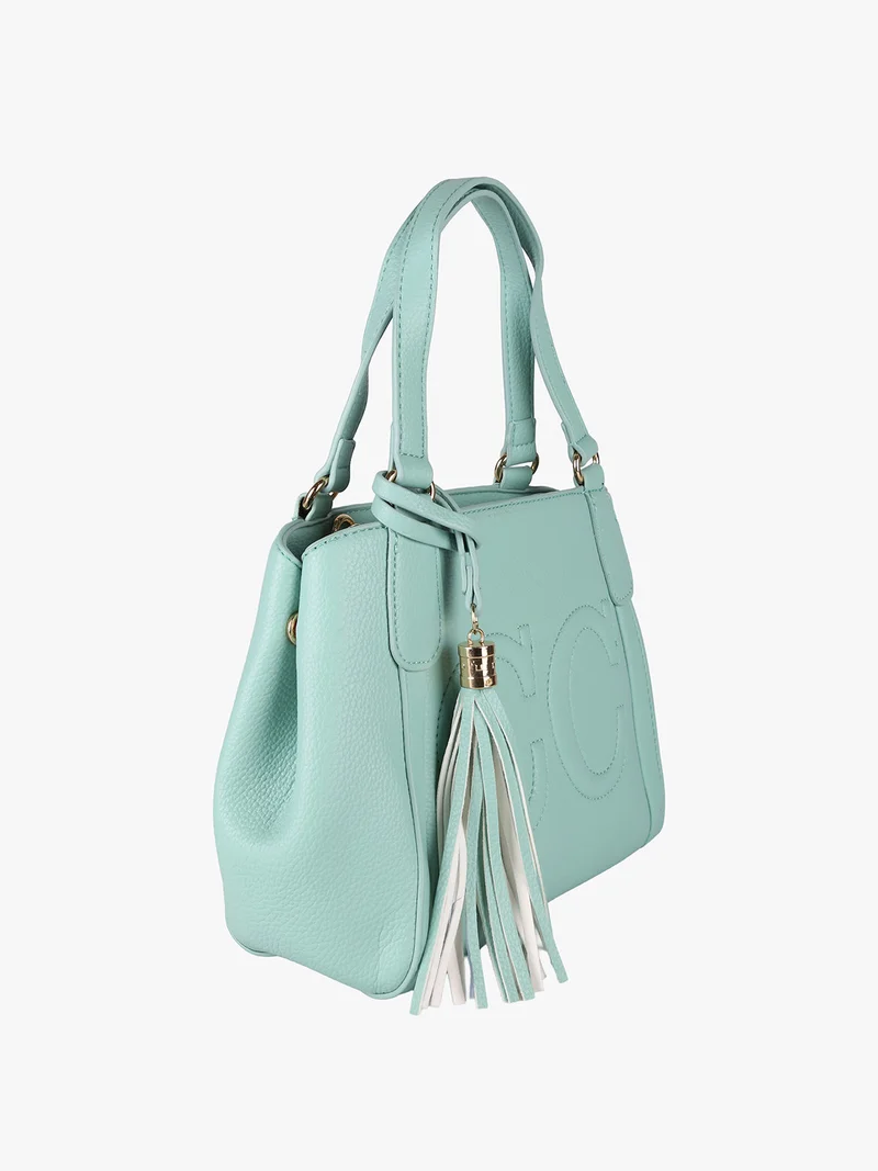 Borsa donna mini tote in ecopelle - verde chiaro