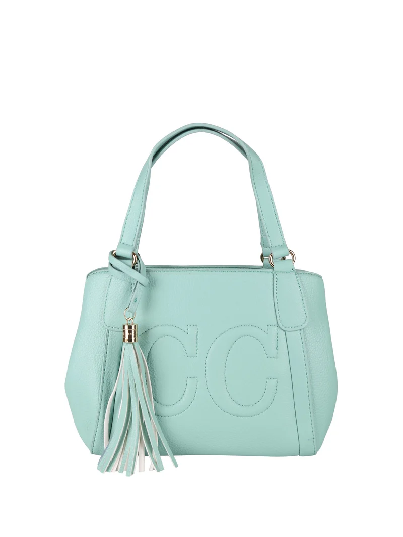 Borsa donna mini tote in ecopelle - verde chiaro