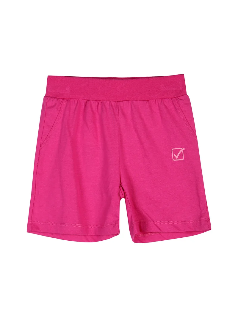 Completo corto da neonata con t-shirt e shorts - rosa