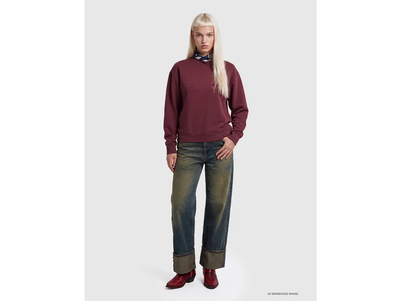 Vintage-Sweatshirt mit Westernstickerei
