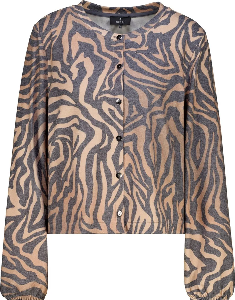 Strickjacke mit Zebra-Muster