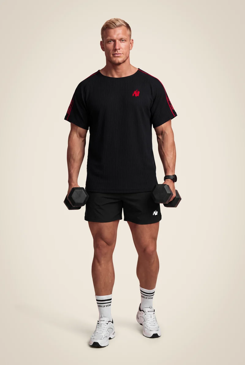 Buffalo Old School Workout Top - Black/Red