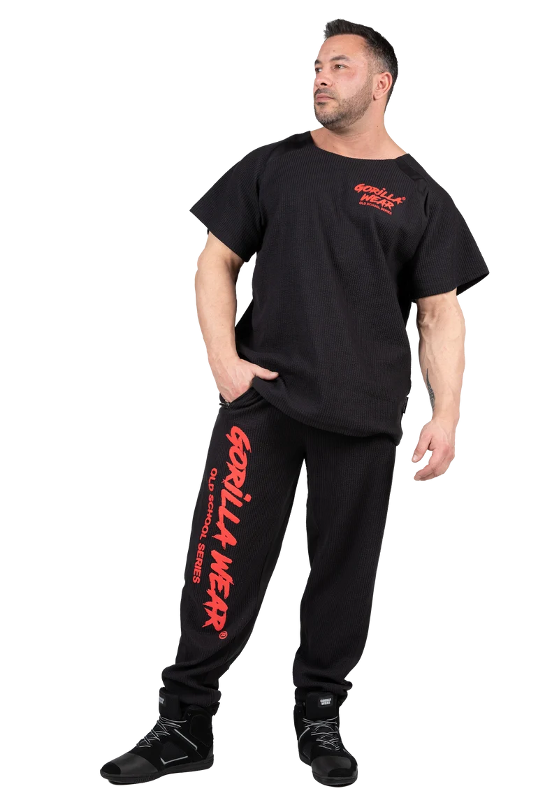 Augustine Old School Workout Top - Black/Red