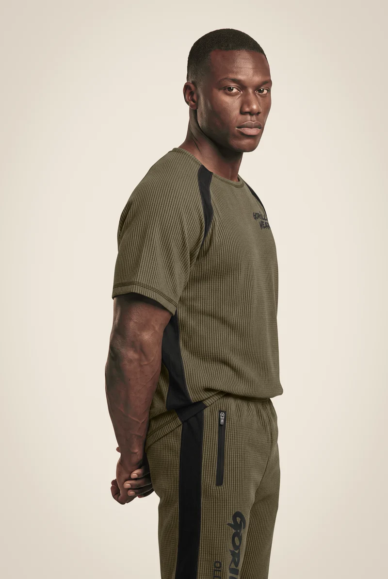 Augustine Old School Workout Top - Army Green