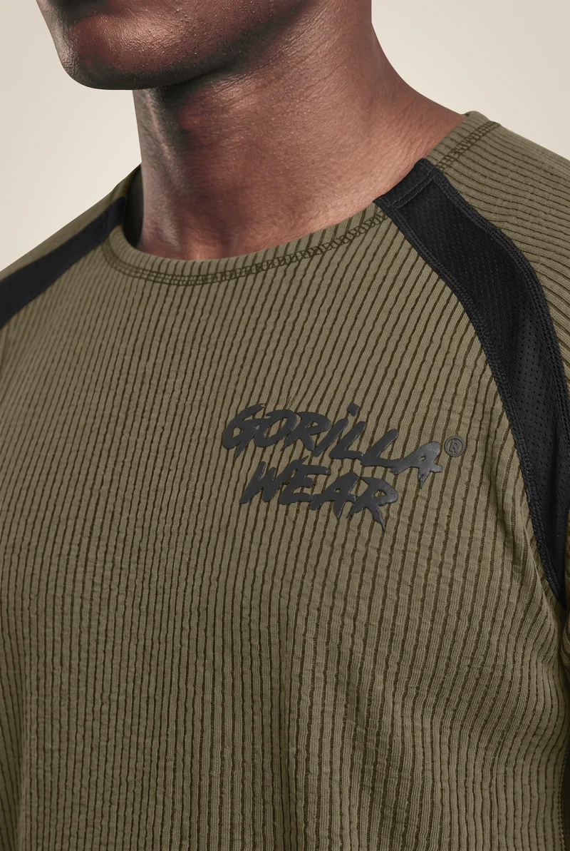 Augustine Old School Workout Top - Army Green