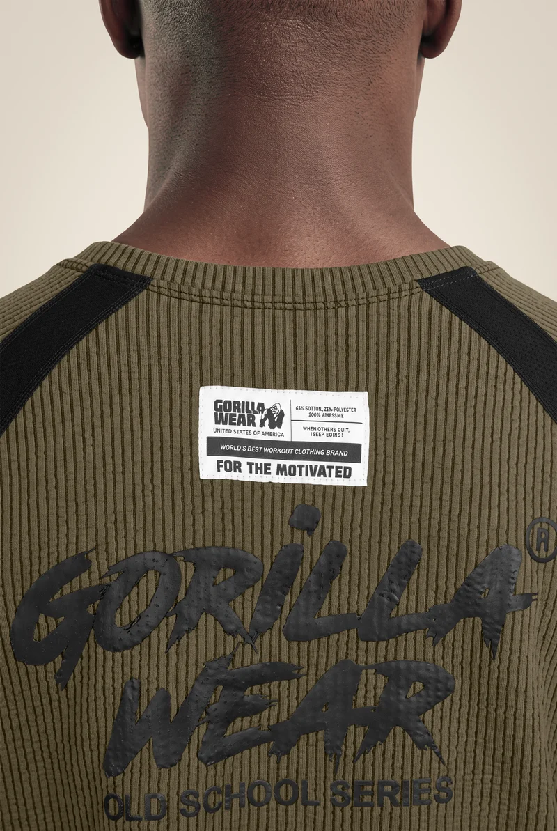 Augustine Old School Workout Top - Army Green