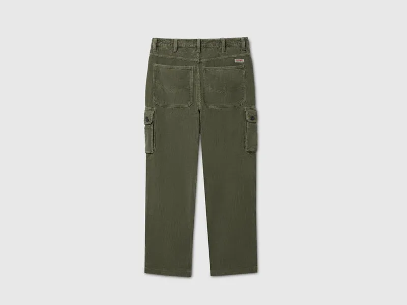 Cargohose aus Samt im Used-Look