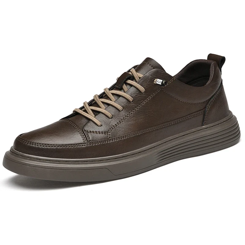 Elegant Thick Soled Leather Shoes