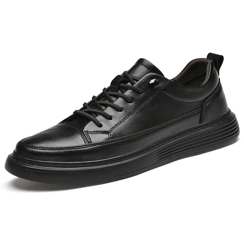 Elegant Thick Soled Leather Shoes