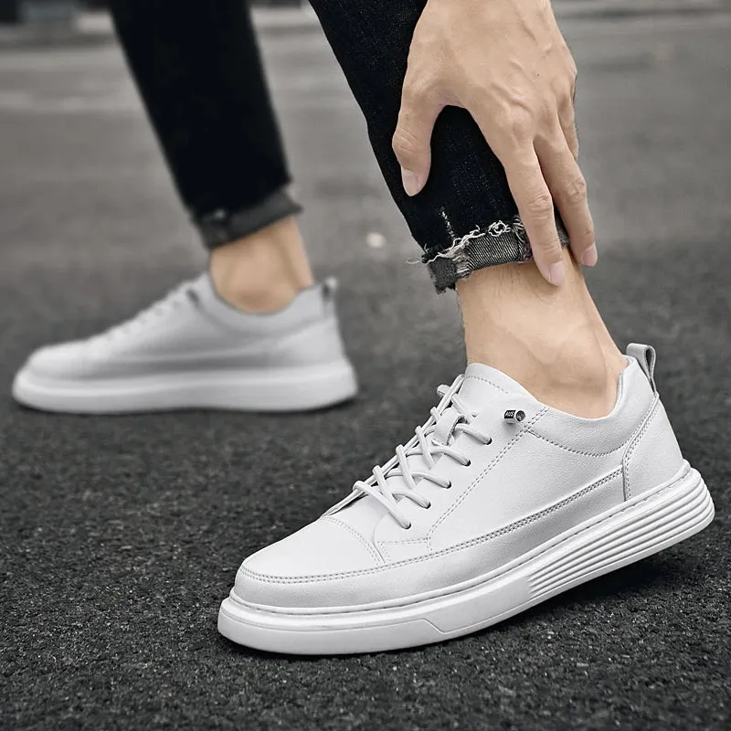 Elegant Thick Soled Leather Shoes