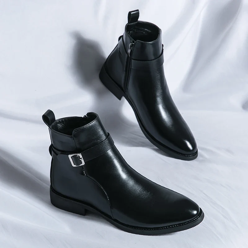Elegant Leather Ankle Boots