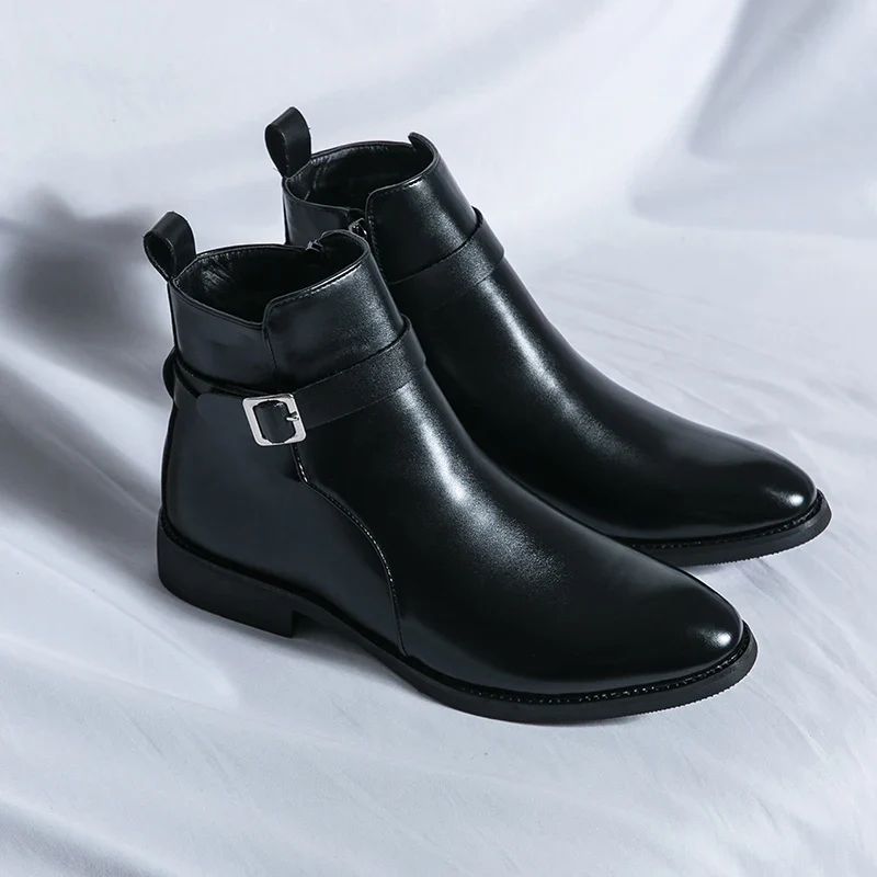 Elegant Leather Ankle Boots