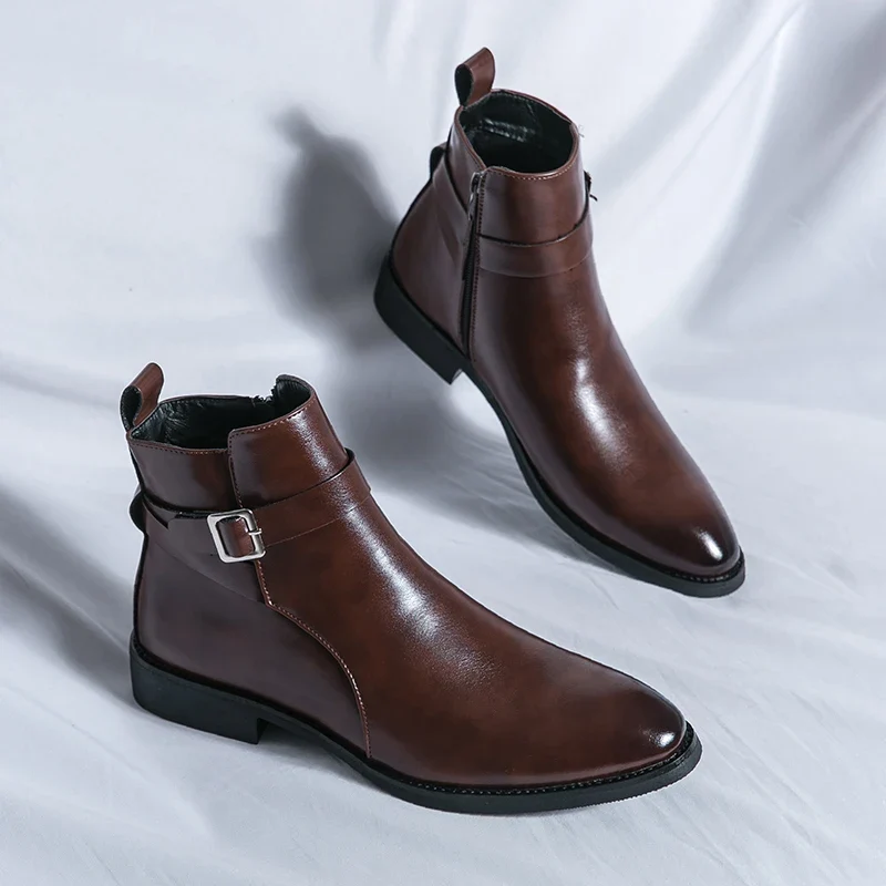 Elegant Leather Ankle Boots