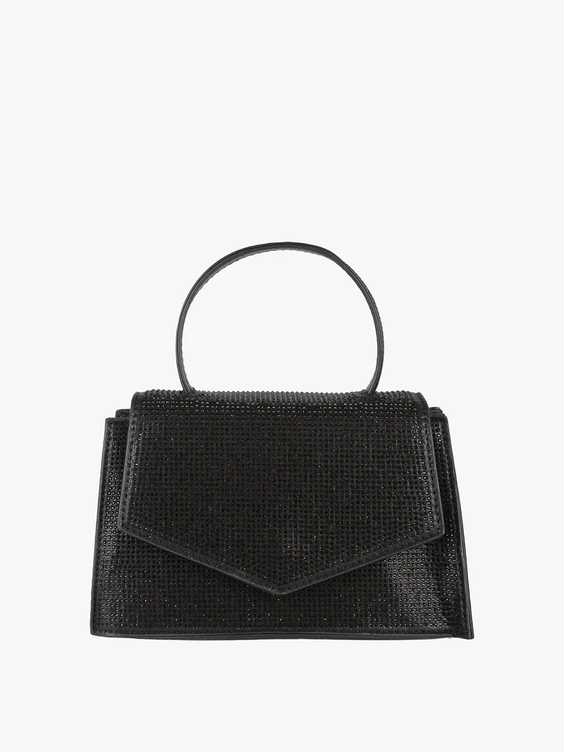 Pochette elegante da donna con strass - nero