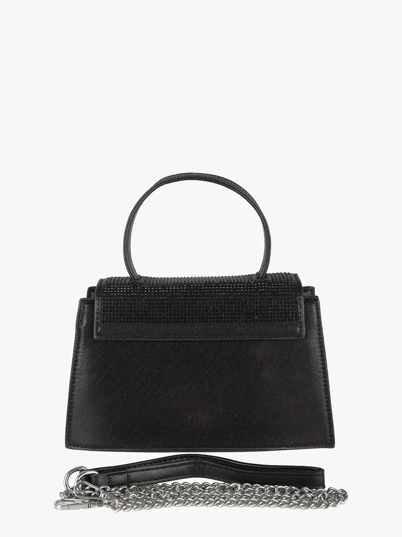 Pochette elegante da donna con strass - nero