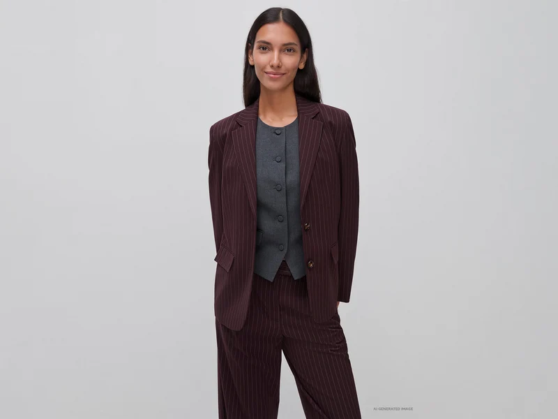 Bequemer, nadelgestreifter Blazer