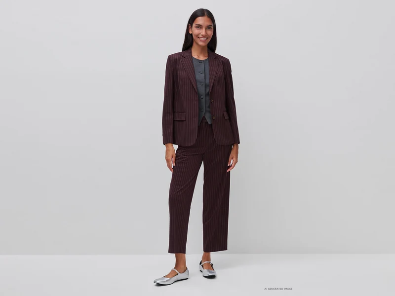Bequemer, nadelgestreifter Blazer