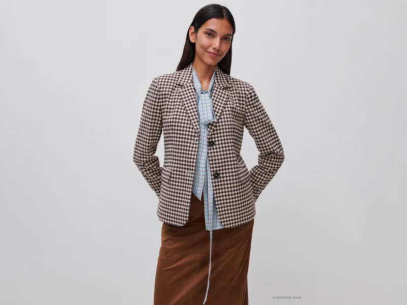 Gingham-Blazer