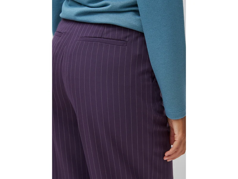 Weite Nadelstreifenhose
