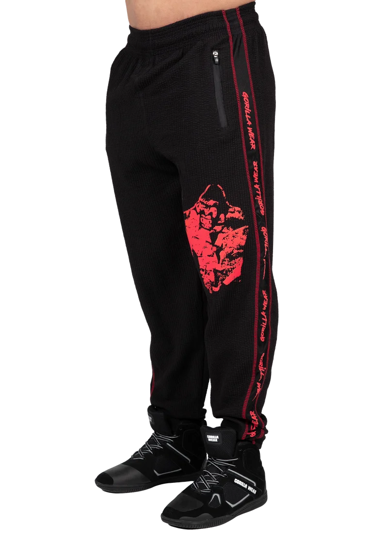 Buffalo Old School Workout Pants - Black/Red
