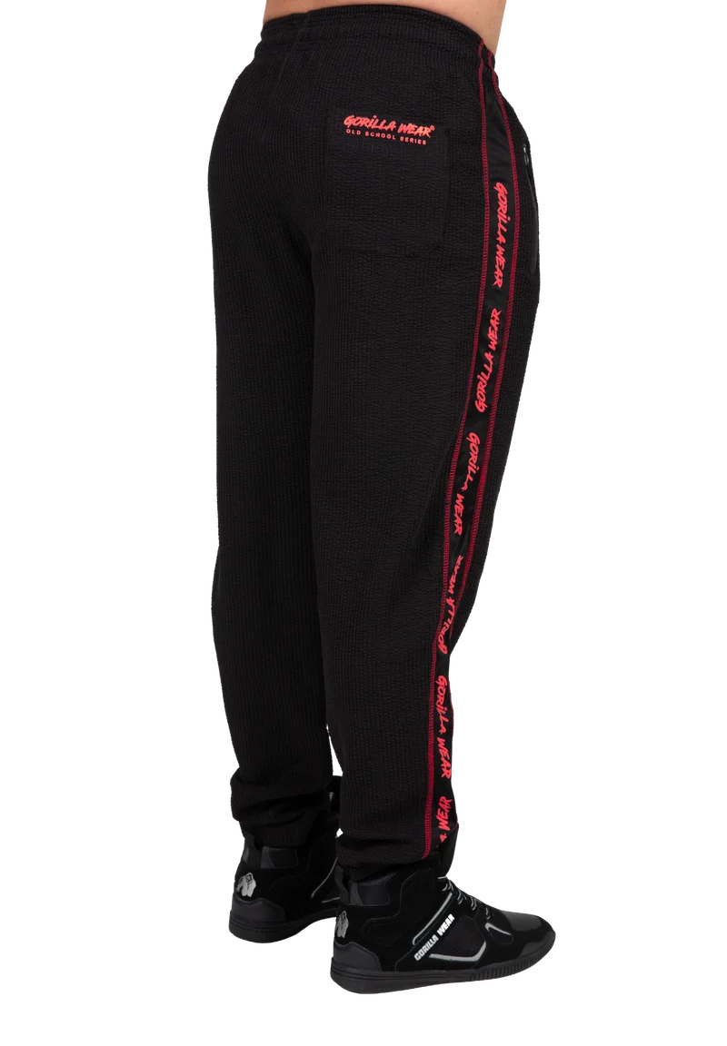 Buffalo Old School Workout Pants - Black/Red