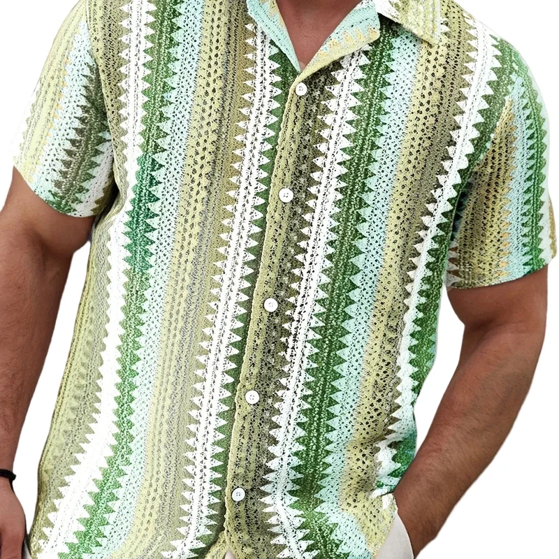 Herren Sommerhemd | Luftiges Kurzarmshirt aus gewebtem Stoff für Freizeit, Strand und Urlaub