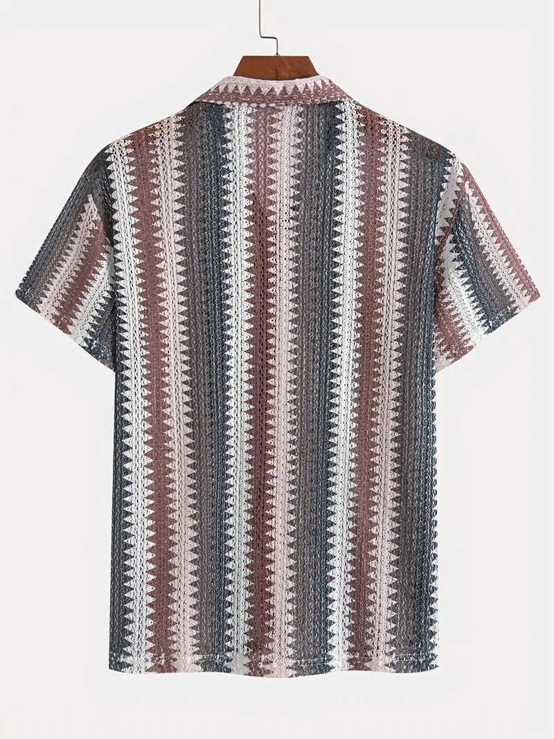 Herren Sommerhemd | Luftiges Kurzarmshirt aus gewebtem Stoff für Freizeit, Strand und Urlaub