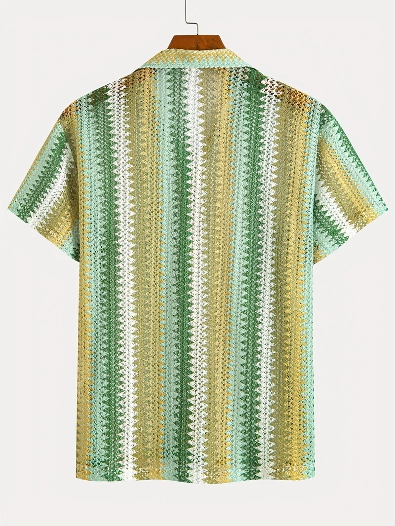 Herren Sommerhemd | Luftiges Kurzarmshirt aus gewebtem Stoff für Freizeit, Strand und Urlaub
