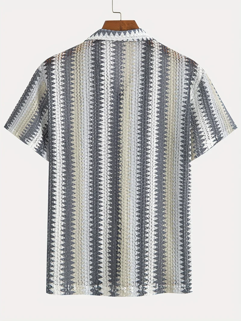 Herren Sommerhemd | Luftiges Kurzarmshirt aus gewebtem Stoff für Freizeit, Strand und Urlaub