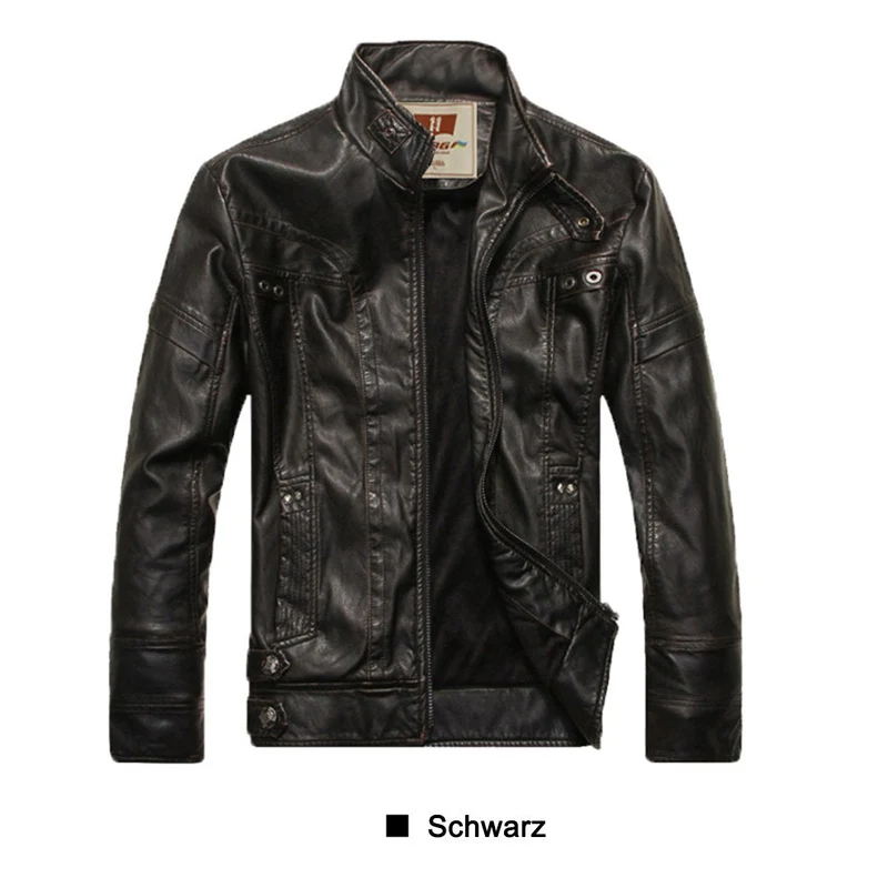 PU Lederjacke | Damen Kunstlederjacke mit geripptem Saum im lässigen Stil