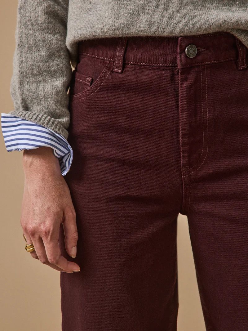 Damenjeans Émilia aus Bio-Baumwolle mit weitem Bein