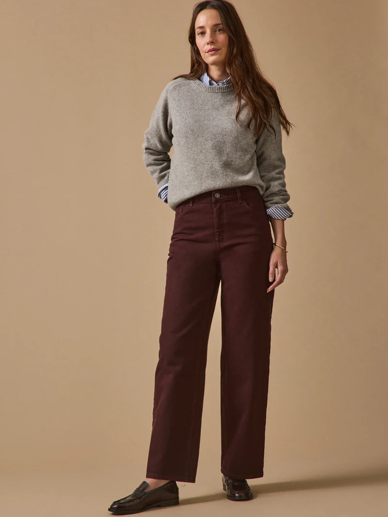 Damenjeans Émilia aus Bio-Baumwolle mit weitem Bein