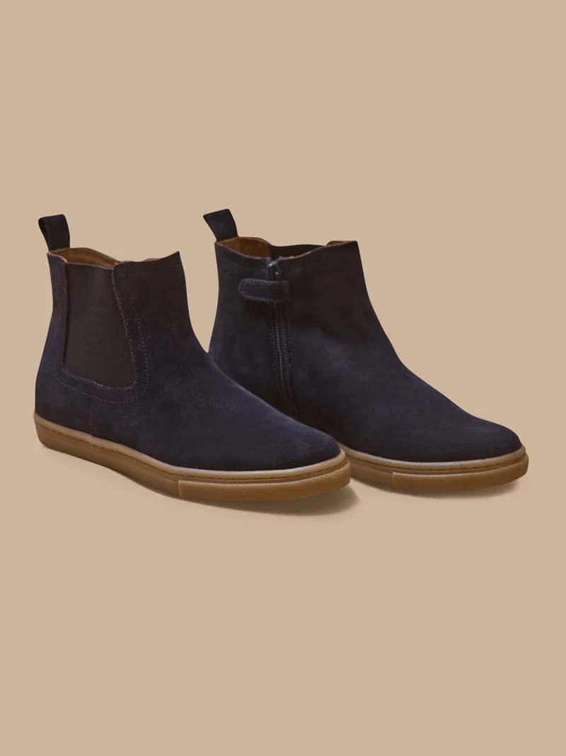 Jungen-Chelsea-Boots aus Veloursleder