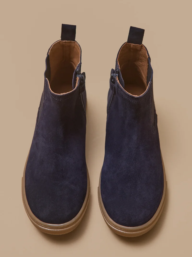 Jungen-Chelsea-Boots aus Veloursleder