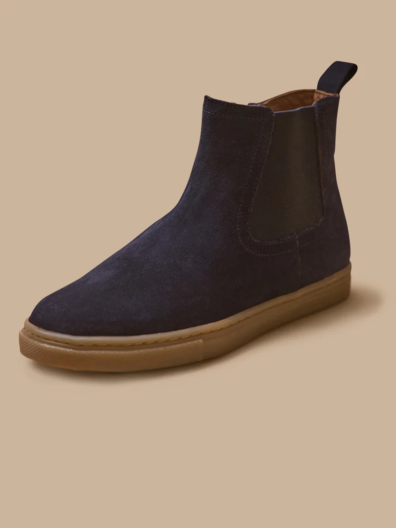 Jungen-Chelsea-Boots aus Veloursleder