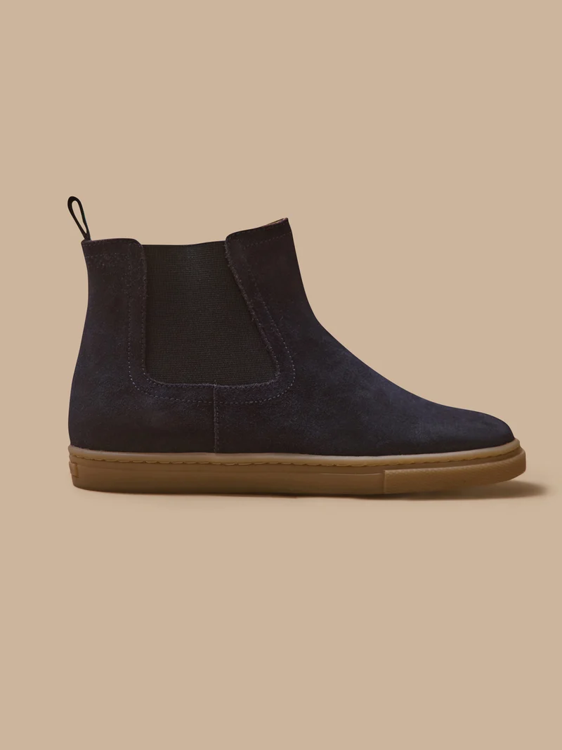 Jungen-Chelsea-Boots aus Veloursleder