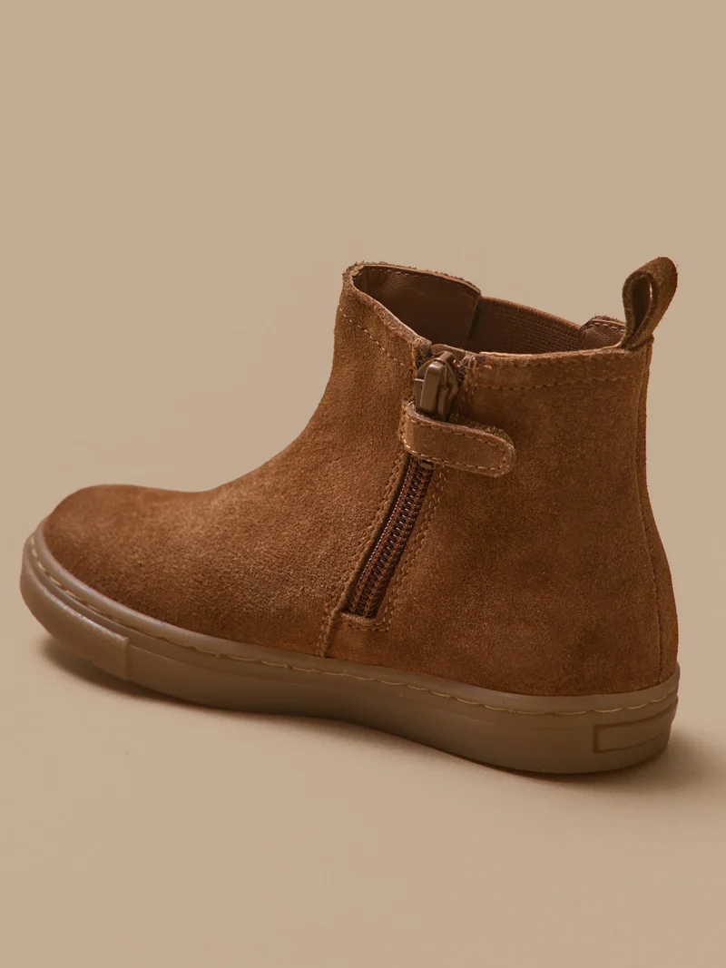 Jungen-Chelsea-Boots aus Veloursleder