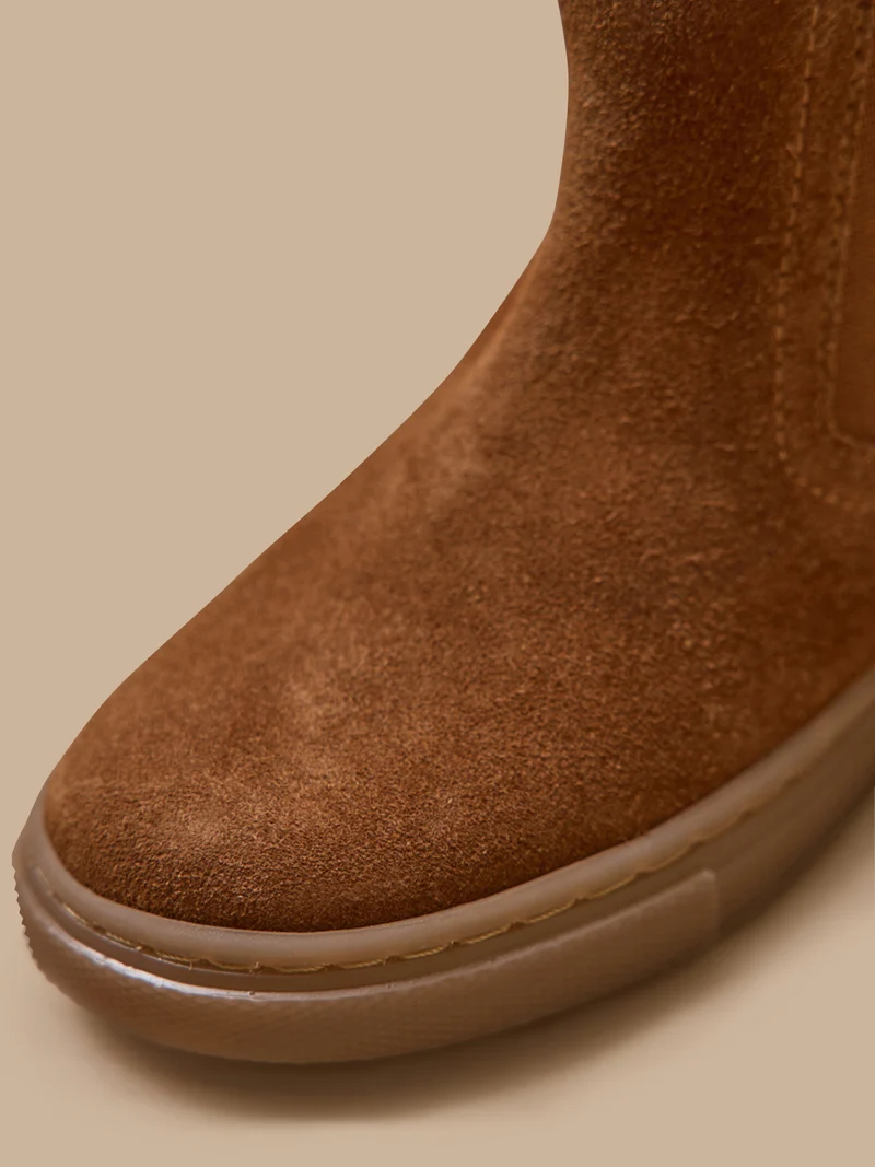 Jungen-Chelsea-Boots aus Veloursleder