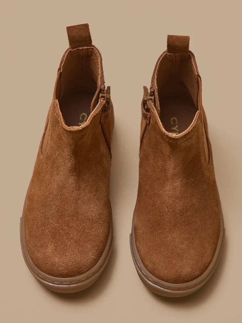 Jungen-Chelsea-Boots aus Veloursleder