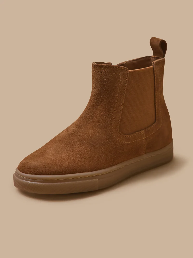 Jungen-Chelsea-Boots aus Veloursleder