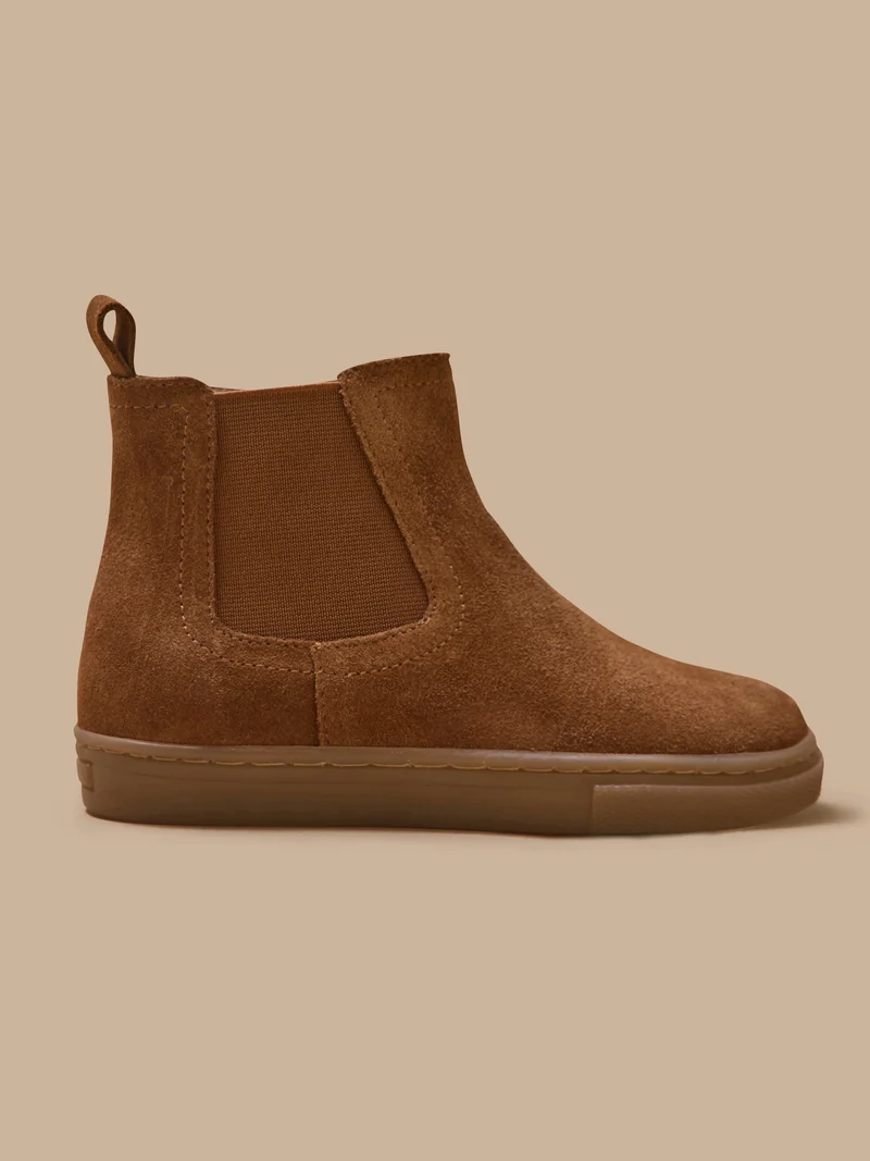 Jungen-Chelsea-Boots aus Veloursleder