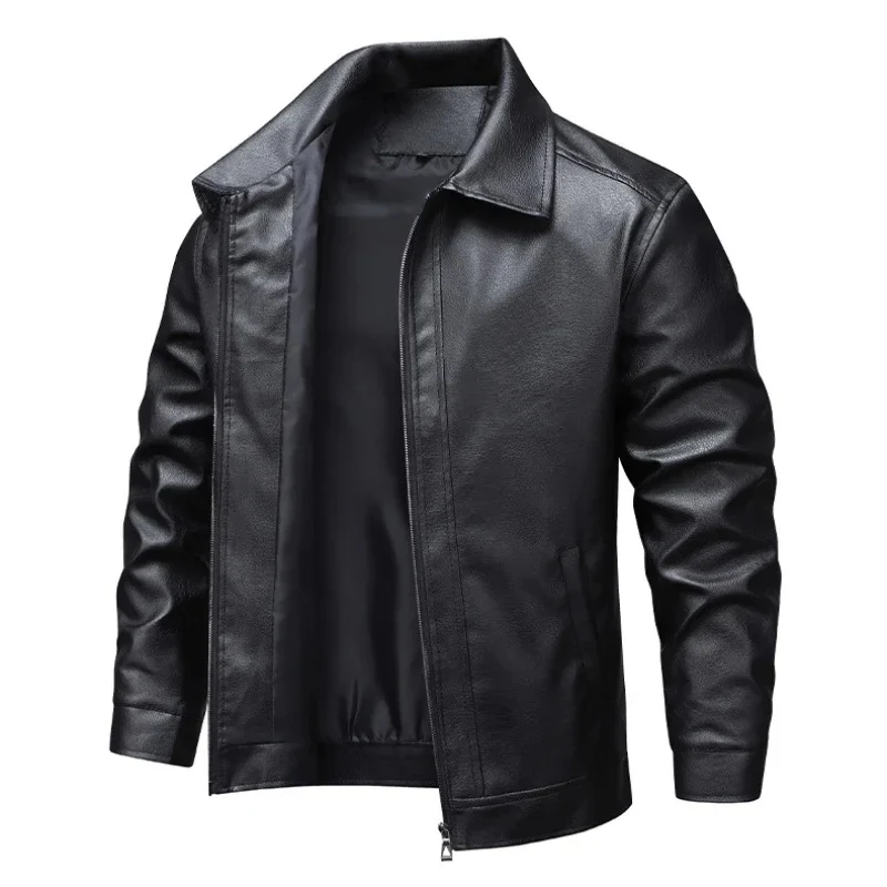 Elegant Windproof Leather Jacket