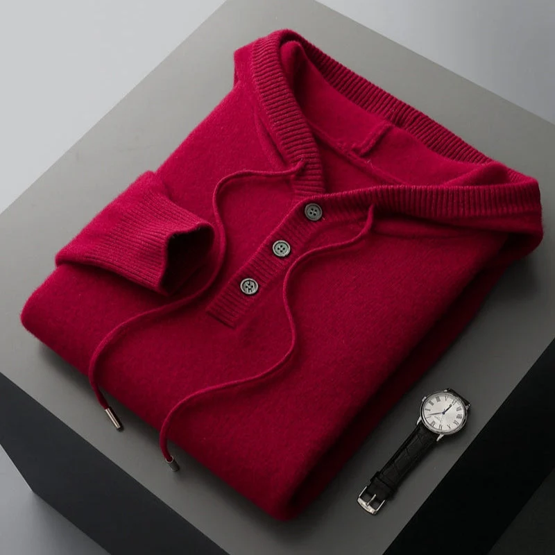Elegant Merino Wool Hoodie