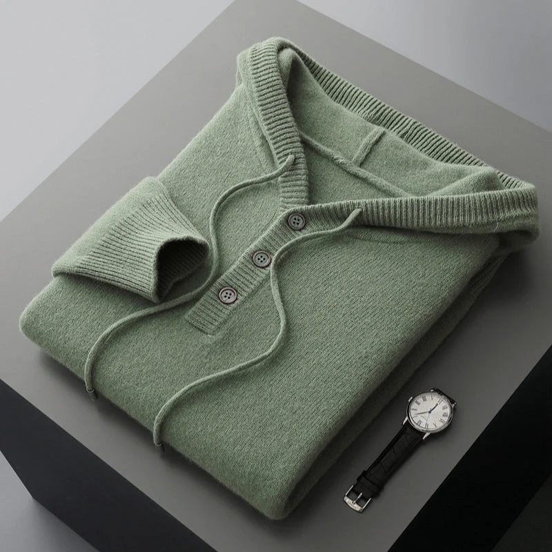Elegant Merino Wool Hoodie