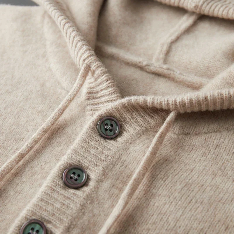 Elegant Merino Wool Hoodie