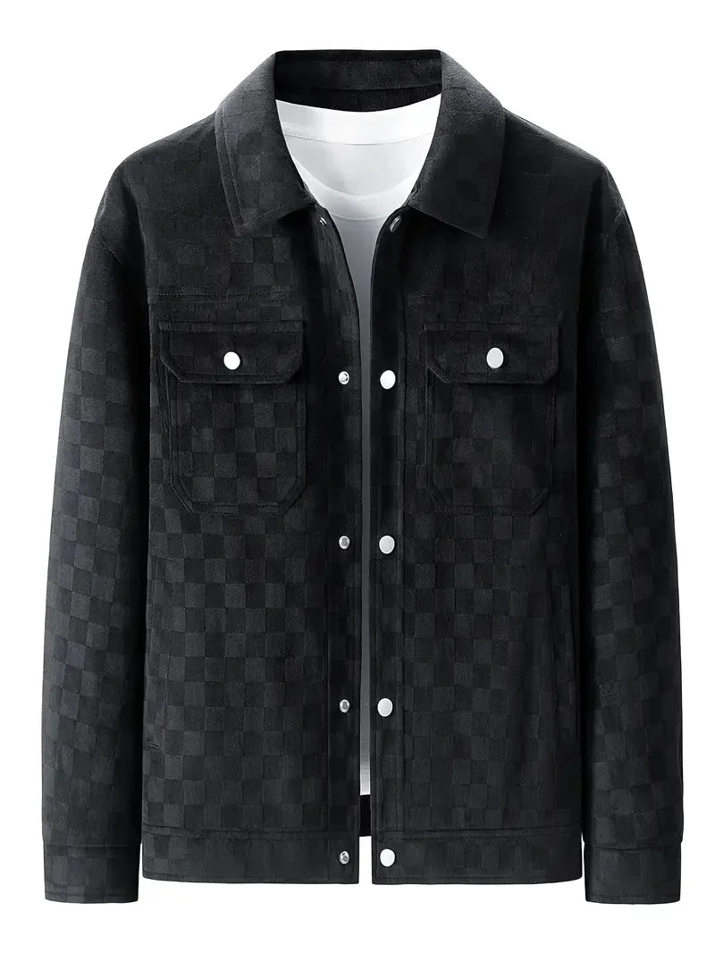 Checkered Suede Jacket