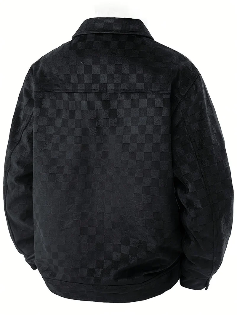 Checkered Suede Jacket