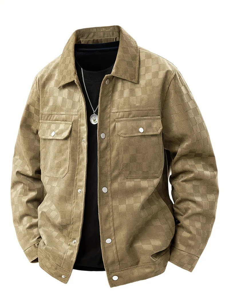Checkered Suede Jacket