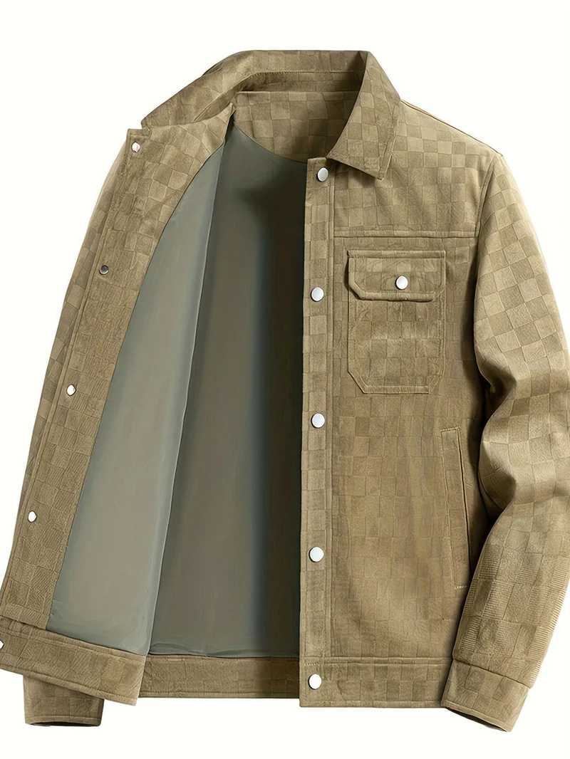 Checkered Suede Jacket